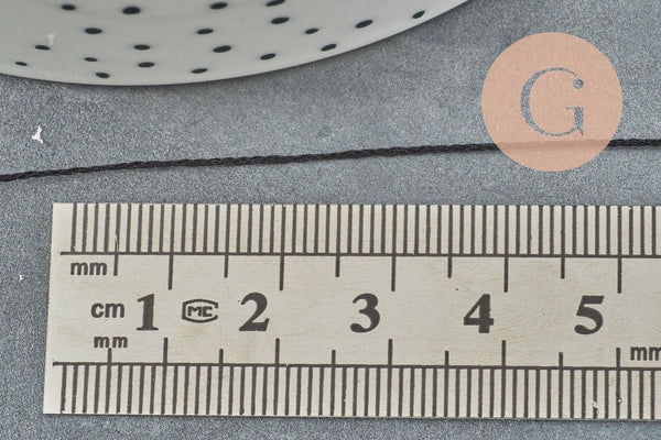 Fil noir métallisé 0.8mm, x5 Mètres (G2104)