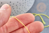 Fil nylon jaune nylon à broder-couture-bijoux 0.8mm , x10 mètres (G8313)
