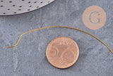 Fil nylon métallique acier doré foncé 0.38mm, x1 bobine de 9mètres (G4445)