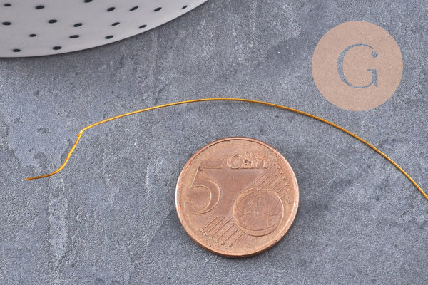 Fil nylon métallique acier doré foncé 0.38mm, x1 bobine de 9mètres (G4445)