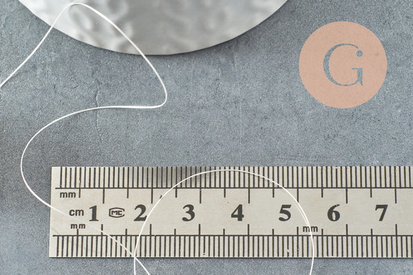 Fil pour tissage de perles delica miyuki nylon beige 0.1mm, x1 rouleau de 46 mètres (G10569)