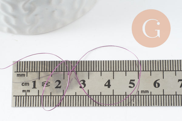 Fil pour tissage de perles delica miyuki nylon violet 0.1mm, x1 rouleau (G10567)