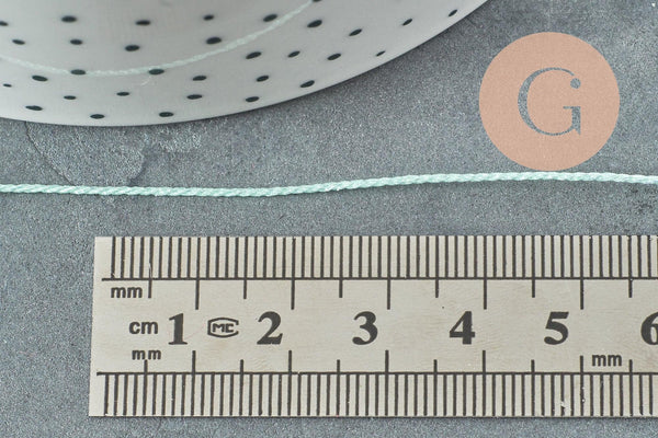 Fil vert clair métallisé, fil original, création bijoux, fil Couture broderie,fil vert, diamètre 0.8mm, x10 Mètres G2113