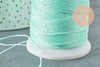 Fil vert clair métallisé, fil original, création bijoux, fil Couture broderie,fil vert, diamètre 0.8mm, x10 Mètres G2113
