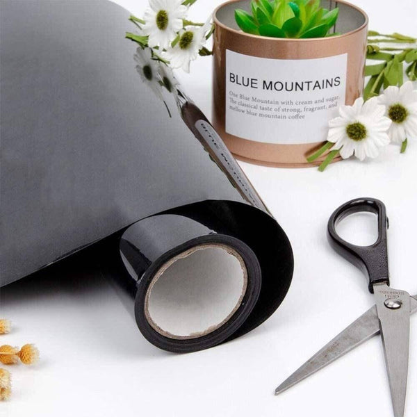 Film vinyle thermocollant impression transfert noir, x50 cm (G5122)