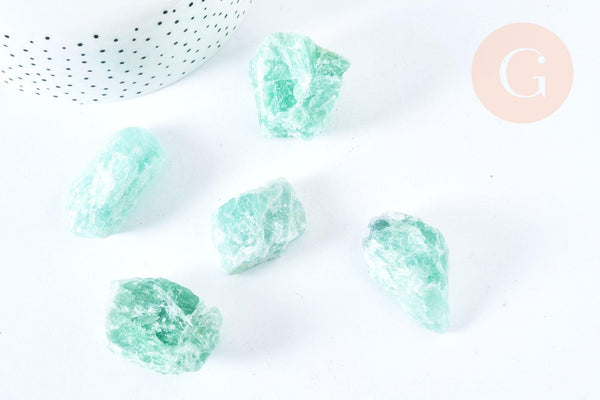 Fluorite verte naturelle brute 30-50m ,fluorite naturelle pour création bijoux lithothérapie, x1 G6848