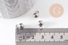 Goutte de finition couleur platine Acier 304, x10 (G0153)