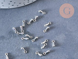Gouttes de finition en zamac finition platine 7mm, x50 (6.3Gr) (G6982)