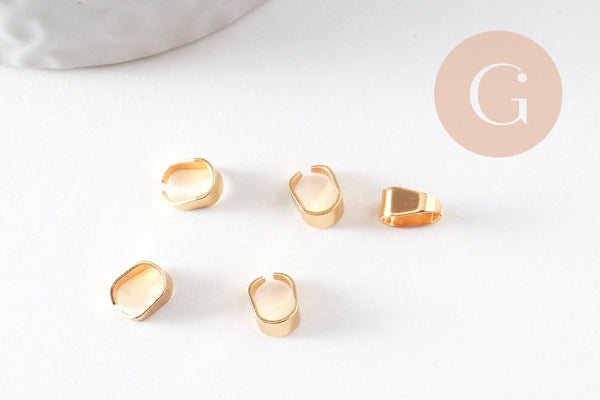 Grande bélière acier doré 7.5mm,x5 (G4058)