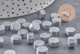 Granulés cire argent à cacheter, fourniture pour sceaux personnalisés pour sceaux et invitations de mariage DIY, x100 (G4175)
