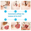 Granulés cire à cacheter rose nacré,fourniture pour création de sceaux personnalisés pour sceaux et invitations de mariage DIY, x100 (G4590)