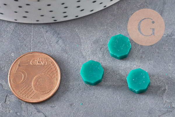Granulés cire verte à cacheter, fourniture pour création de sceaux personnalisés pour sceaux et invitations de mariage DIY, x100 (G3282)