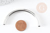 Gros tube laiton or blanc 69mm,tube argenté plaqué rhodium pour création de bijoux, x1 (G2126)