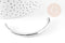 Gros tube laiton or blanc 69mm,tube argenté plaqué rhodium pour création de bijoux, x1 (G2126)