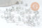 Grosses perles de rocaille gris clair transparent 4mm, x10Gr (G3739)