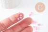 Grosses perles de rocaille rose 2.5-3mm, x10 gr (G3732)