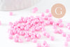 Grosses perles de rocaille rose 2.5-3mm, x10 gr (G3732)
