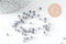 Grosses perles de rocaille gris irisé 4mm, x10Gr (G3673)