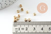 Grosses perles rocaille dorées brillantes 4mm, x 10gr (G1950)