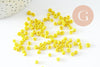 Grosses perles rocaille jaune 4mm, x10Gr (G0380)