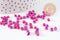 Grosses perles rocaille rose fuchsia métallisé 4mm,perles rocaille rose fushia nacré, x10 Gr (G9632)