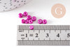 Grosses perles rocaille rose fuchsia peintes 4mm,perles rocaille rose opaque, perles verre, création bijoux, x 10Gr (G3736)