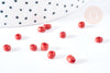Grosses perles rocaille rouge 4mm, x 10Gr (G0184)