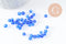 Grosses perles rocaille bleu transparent 4mm, x10g (G3814)