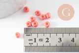 Grosses perles rocaille rose clair 4mm, x10g (G5392)