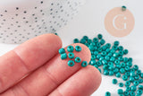 Grosses perles rocaille vert , perles rocaille vertes, vert opaque,diamètre 4mm x 10Gr (G3818)