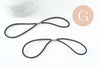 Headband cordon en élastique nylon noir 18cm, x2 (G0023)