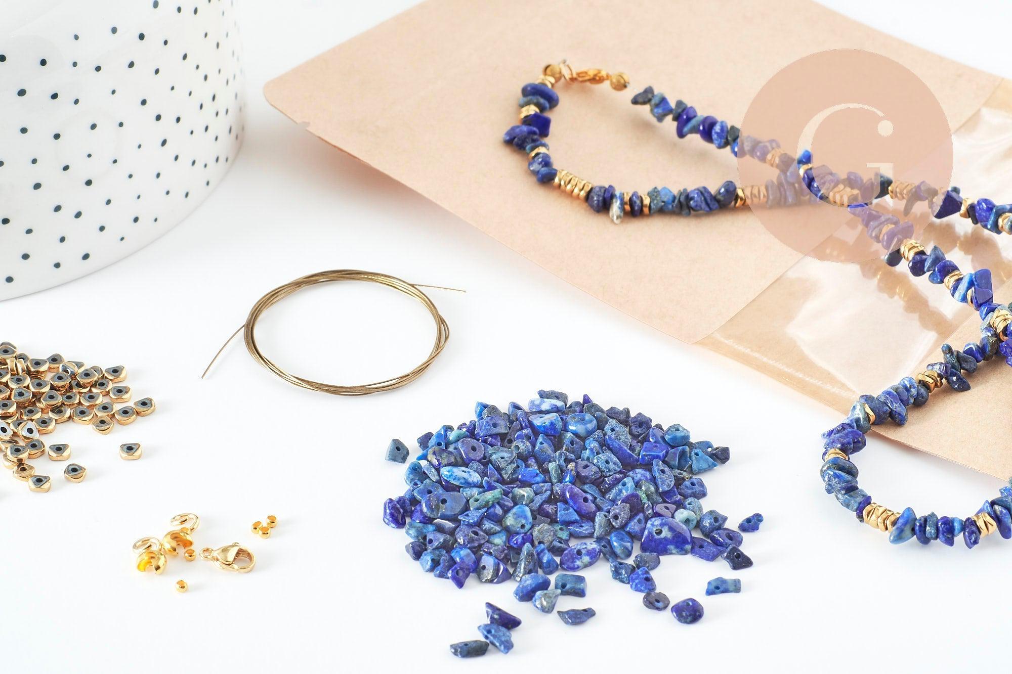 Kit Collier pierre naturel, Coffrets et kits pour la création de bijoux fantaisie DIY x1 (G7429)