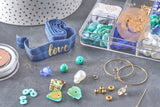 Kit Nacre & Coquillage bleu, Coffrets et kits de perles pour la création de bijoux fantaisie DIY, x1 (G11106)
