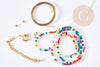 Kit bracelet Vecchio multicolore personnalisé lettres zircon, Coffrets et kits pour la création de bijoux fantaisie DIY, la pochette (G8747)