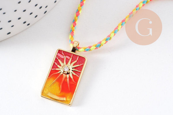 Kit création Collier Médaille Tarot coloré x1 (G10108)
