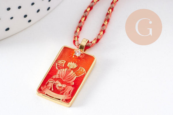 Kit création Collier Médaille Tarot coloré x1 (G10108)