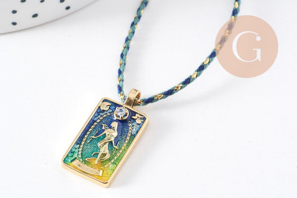 Kit création Collier Médaille Tarot coloré x1 (G10108)