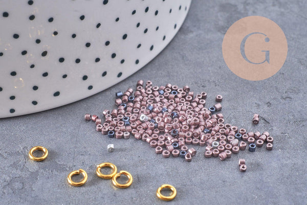 Kit de perles rocaille façon Miyuki Mix Noir Argent Blanc, x1 (G9193)