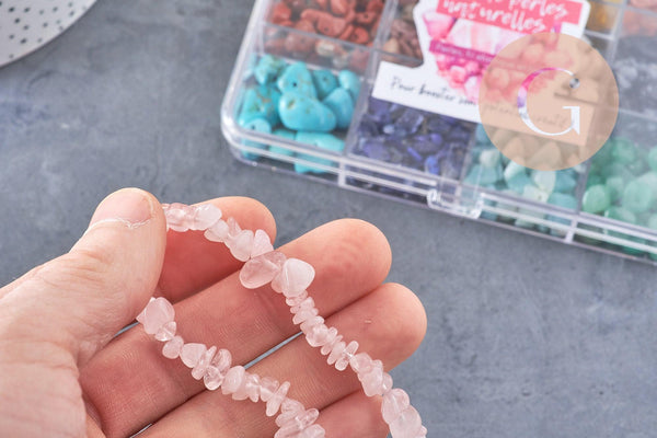 Kit mix de perles 18 couleurs pierre Lithothérapie x1 (G10956)