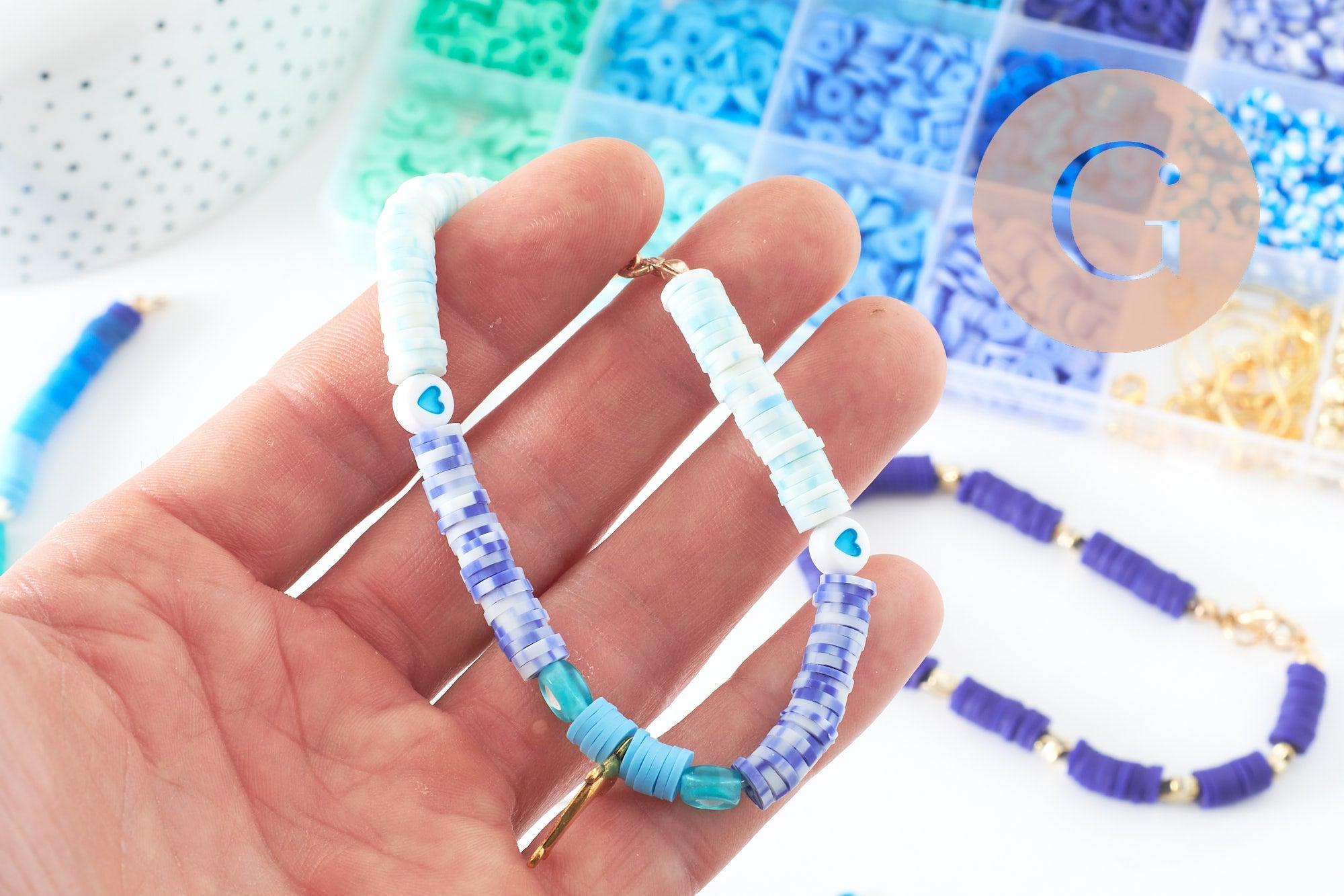 Kit mix de perles heishi Bleu océan x1 (G9609)