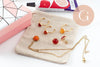 Kit parure de bijoux cabochon pierre naturelle, Coffrets et kits pour la création de bijoux fantaisie DIY, x1 (G9557)