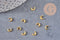 Lune à coller zamac doré 4x5mm,fournitures à coller pour décorer pierres et bijoux en inclusion résine, x2 G8250