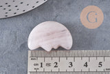 Lune quartz rose naturel 29.5mm, quartz rose naturel roulé, pierre semi-precieuse, séance lithothérapie, x1, G5618