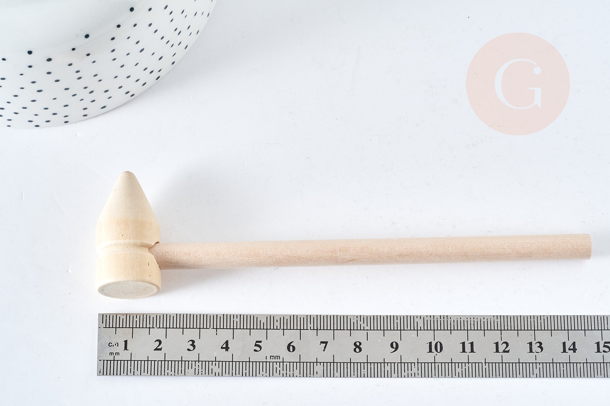 Maillet bijoux bois naturel 152-157mm,outils création Bijoux,outil bijouterie, x 2 (G8155)