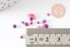 Mélange perles rocaille camaïeu rose violet , perles pour création bijoux x 10gr (G9510)