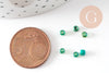 Mélange perles rocaille camaïeu verts ,fournitures pour bijoux, perles rocaille vert transparent, x 10gr (G9511)