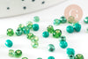 Mélange perles rocaille camaïeu verts ,fournitures pour bijoux, perles rocaille vert transparent, x 10gr (G9511)
