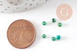 Mélange perles rocaille camaïeu verts ,fournitures pour bijoux, perles rocaille vert transparent, x 10gr (G9511)