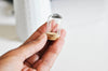 Mini cloche en verre et support en liège 36.5mm, x1 (G0763)
