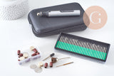 Mini-perceuse pour création de bijoux polymère & laiton avec mèches, x1 (G10206)